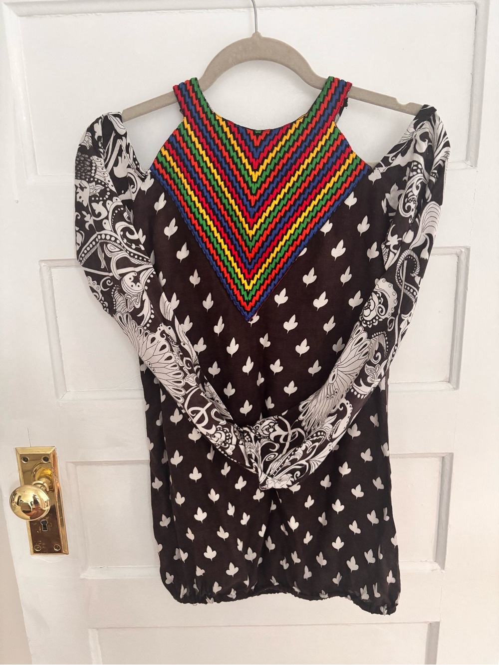 Global Desi Cold Shoulder Blouse